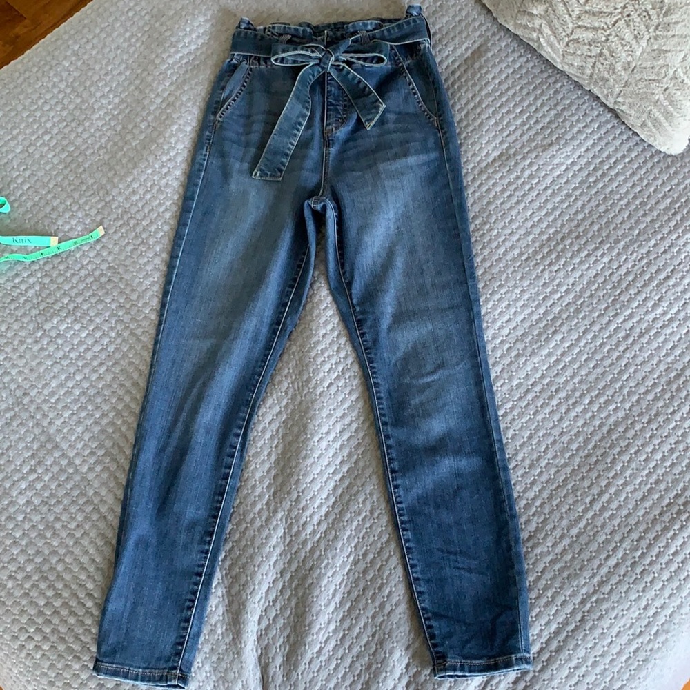 Dynamite belted mom jeans